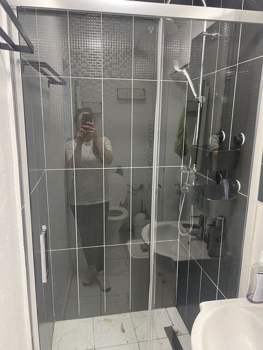 Paravan dus sticla si baterie