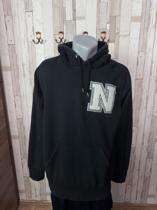 Hanorac hoodie sweater bluza casual Nike Chenille Patch bumbac negru