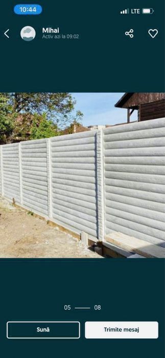 Garduri de vanzare  din placi si stalpi beton