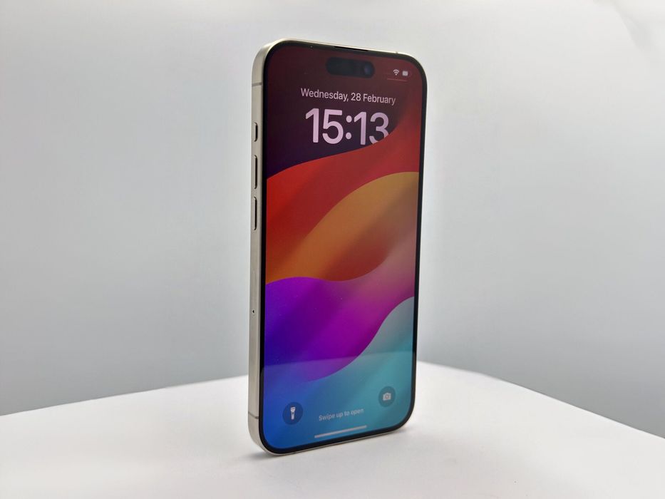 iPhone 15 Pro 128GB, Natural Titanium Garantie 2 ani CH-iOS T49