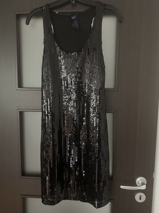 Rochie neagra cu paiete S-M