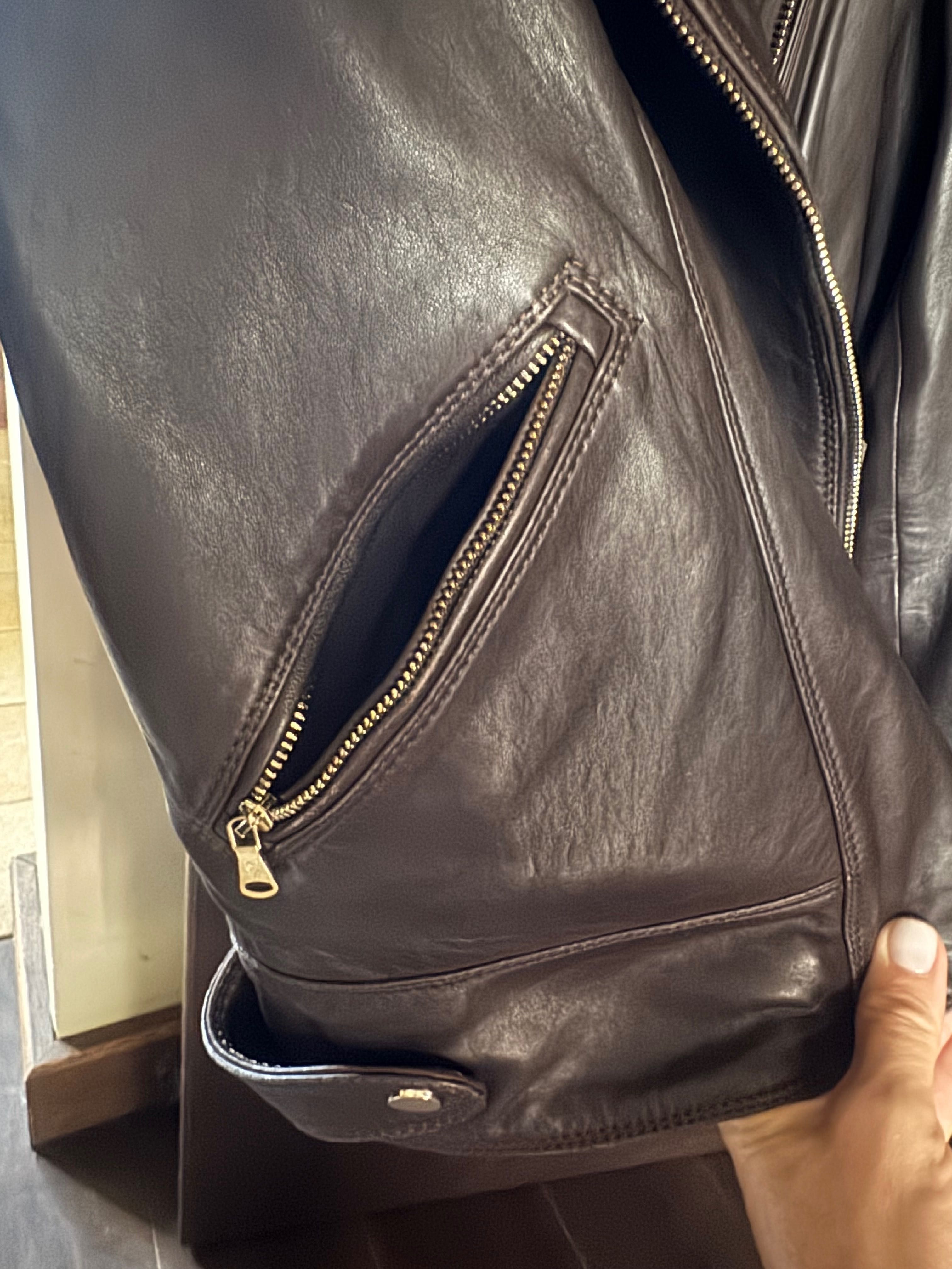 Massimo Dutti кожено дамско яке - размер М