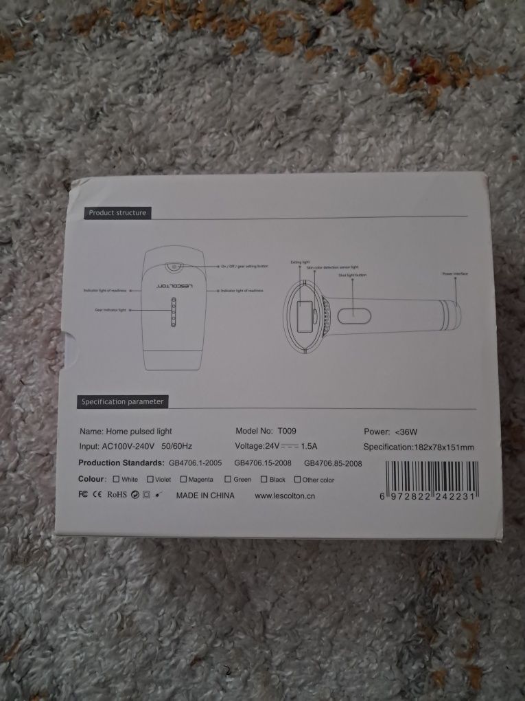 Epilator IPL Lescolton 300000 pulsații