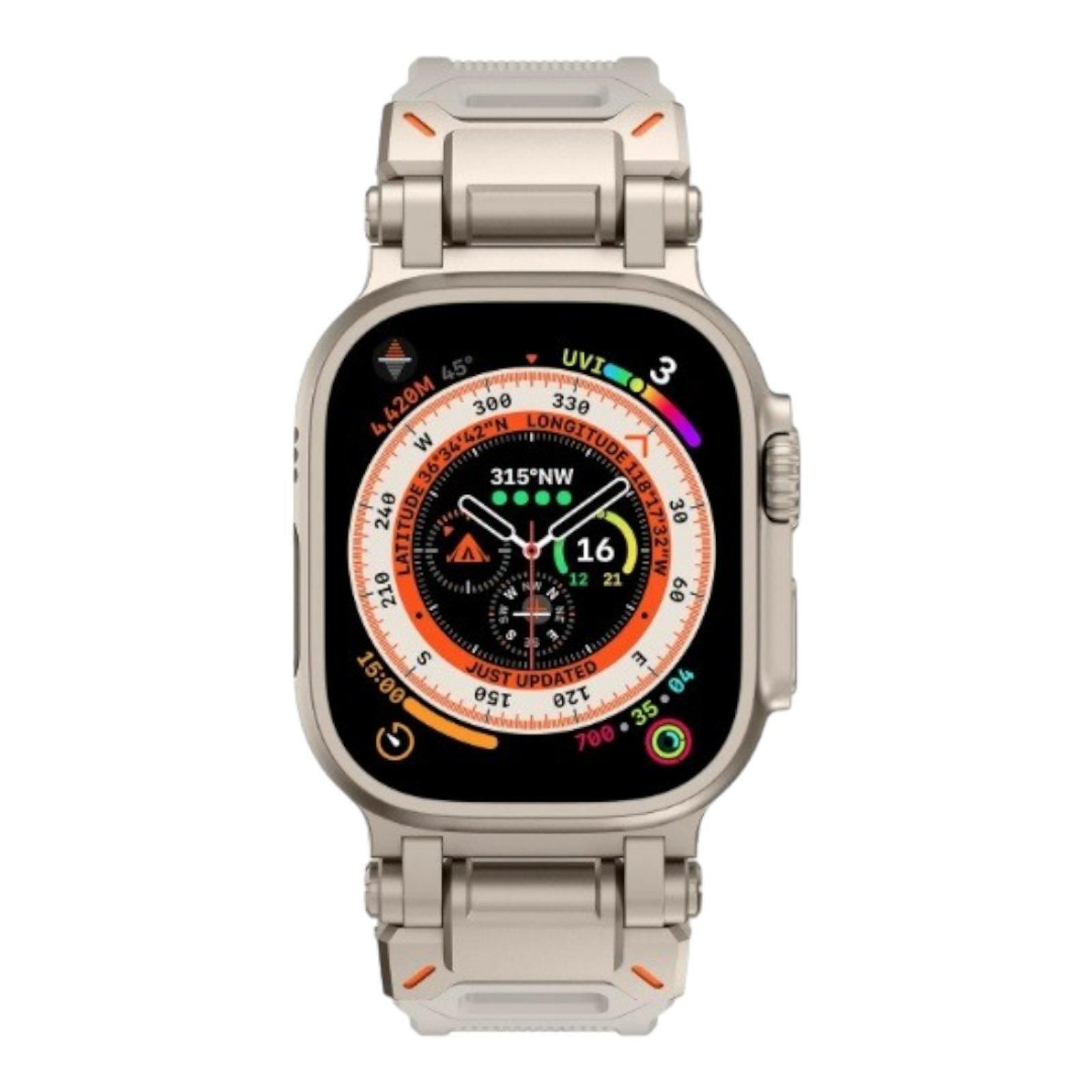 Tech-protect delta pro каишка за apple watch ultra 1/2 - sand/titanium