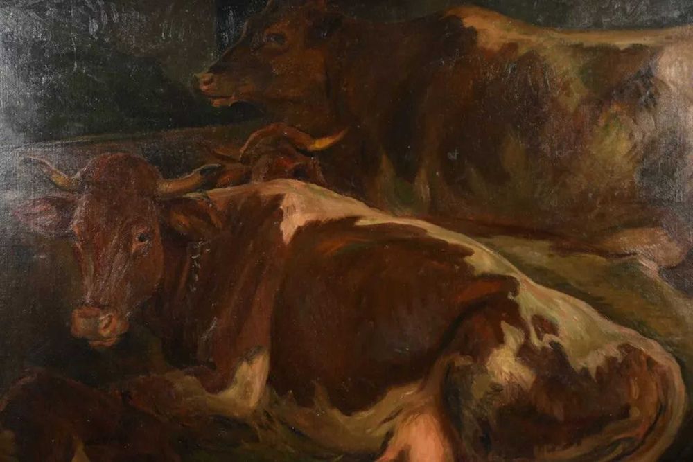 Tablou / pictura, tehnica ulei pe panza, 1922