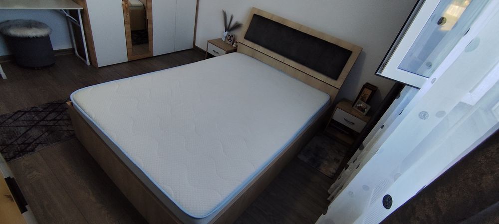 Pat 140/200  cu saltea super ortopedica memory gel