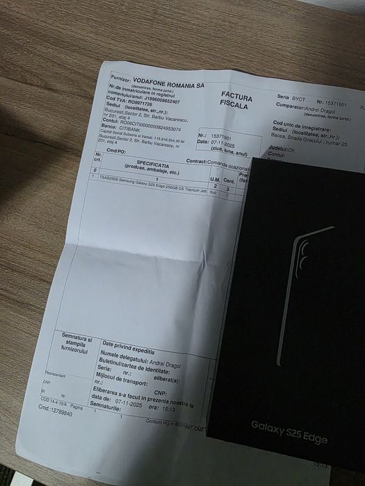 Samsung s25 edge sigilat liber de retea