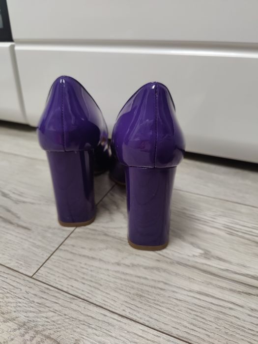 Pantofi toc Thea Visconti piele naturala lăcuită