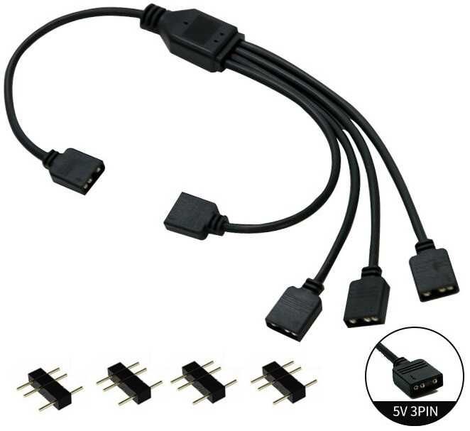 RGB SYNC Splitter за компютърна кутия 12V 4Pin / 5V 3Pin