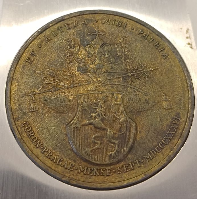 Medalie comemorativa 1836 antica Maria Augusta Ferdinand incoronare