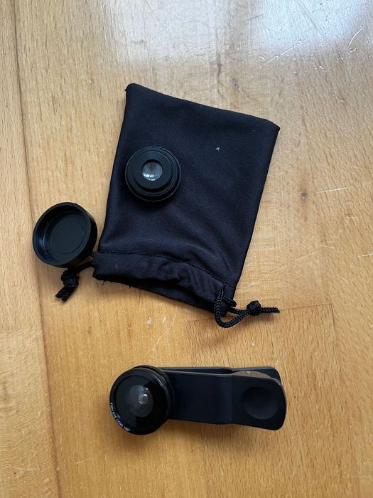 Set lentile fisheye macro camera foto video telefon smarthphone clema