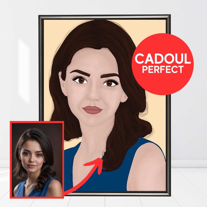 Tablouri Portrete Caricaturi la Comanda, Cadou Barbati Femei Cuplu