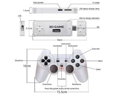 TV 4K Гейм конзола с хиляди игри 128gb Game Console + 2 джойстика