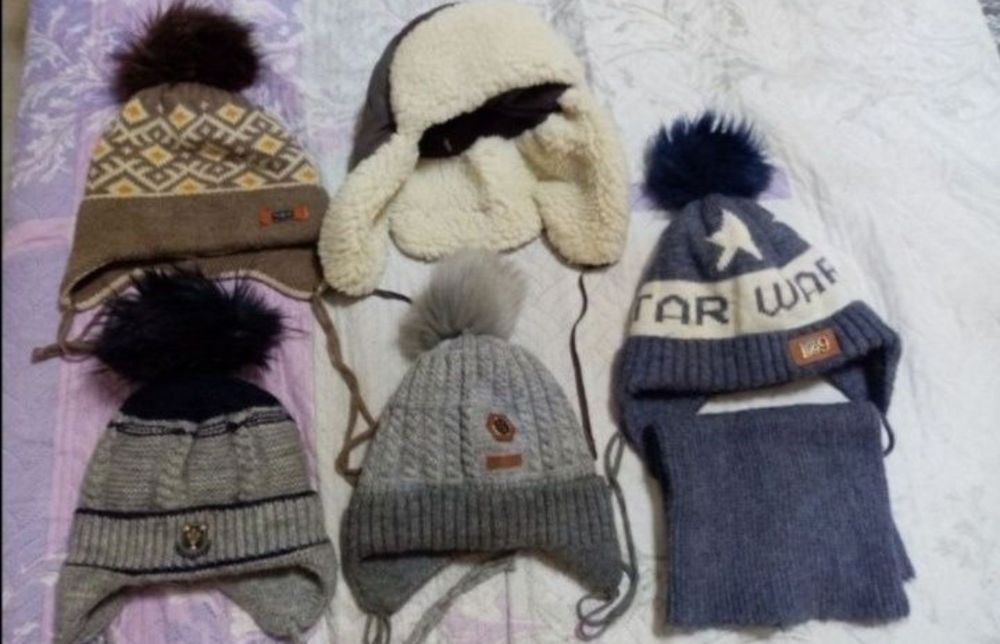 Шапки зимние детские