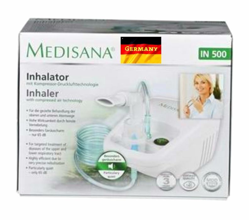 INHALATOR MEDISANA (Germania) cu 3 accesorii si furtun 2m NOU-150 Lei