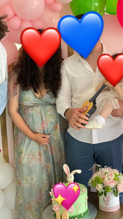 Лятна, дълга рокля за повод (бременни)