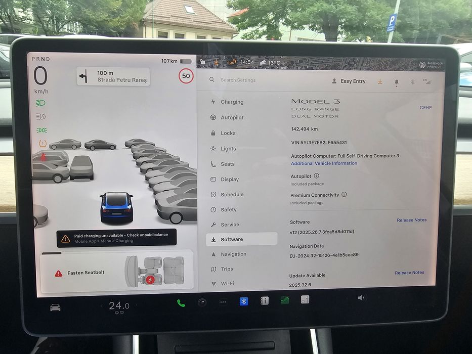 Tesla Model 3 Dual Motor Long Range, 75 kw, panoramic