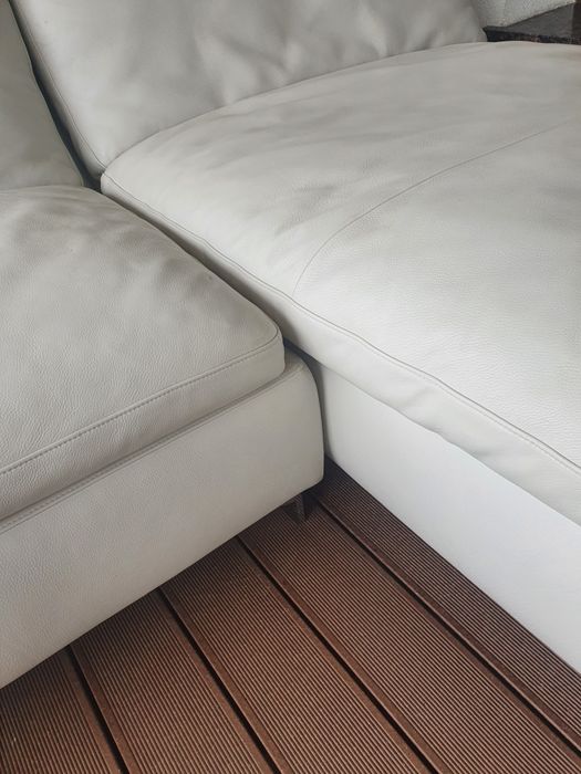 Coltar piele alba Natuzzi