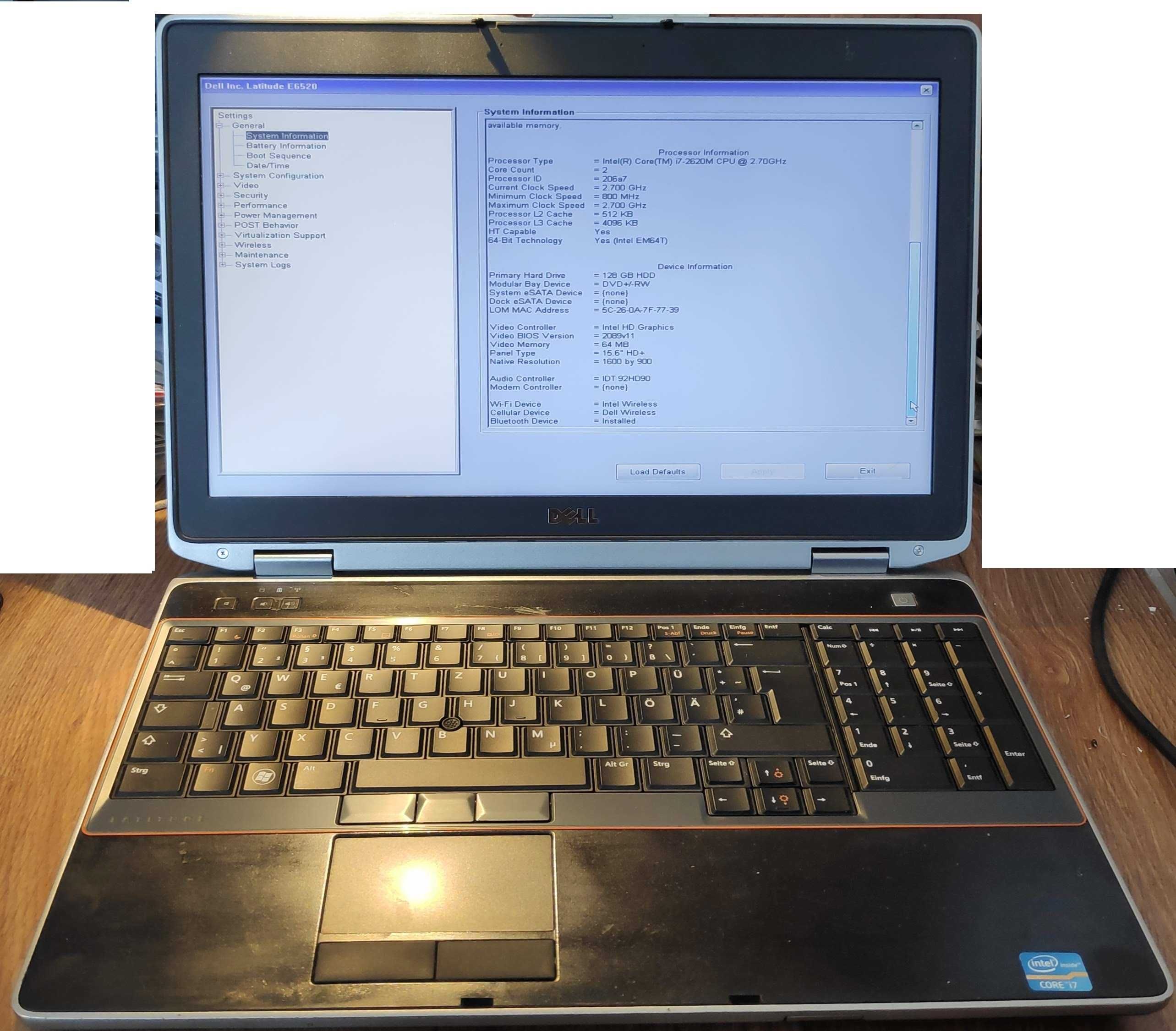 Лаптоп 15.6 DELL LATITUDE E6520 Intel Core i7