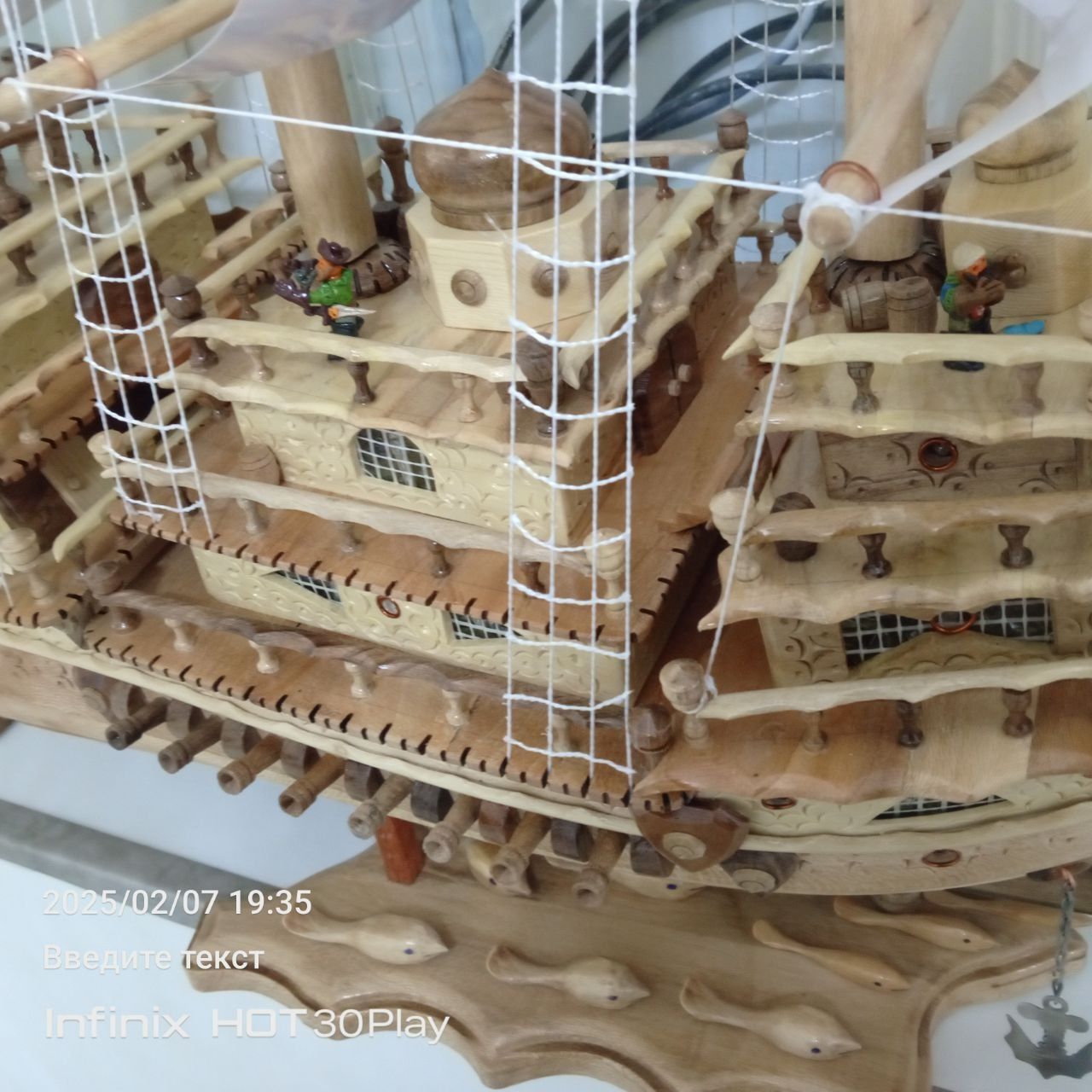 Корабль ручная работа
