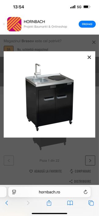 Dulap exterior, chiuveta inclusa