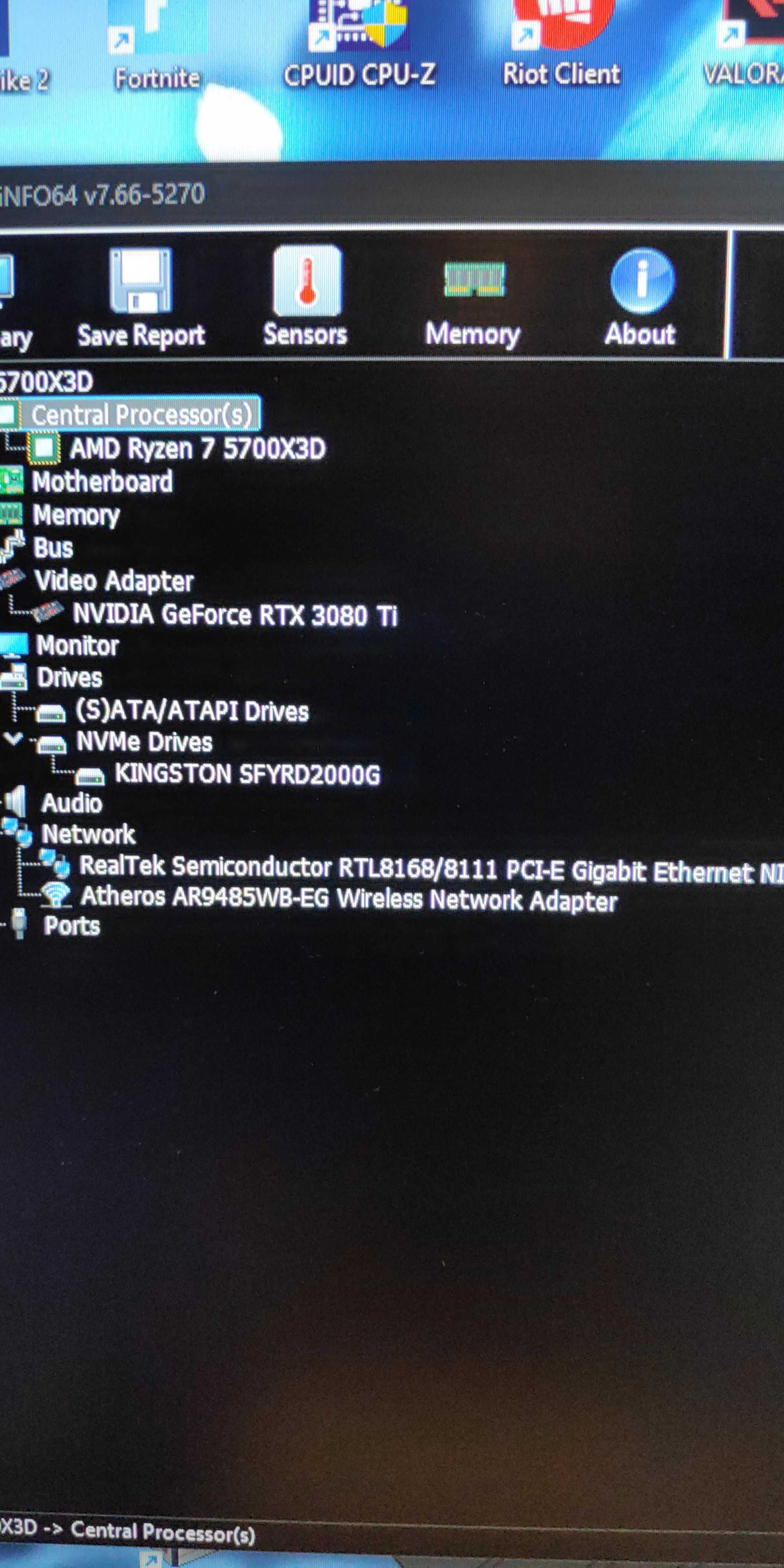 комплект Гейминг компютър 5700x3d / rtx 3080ti / 64gb DDR4 / екран 19"