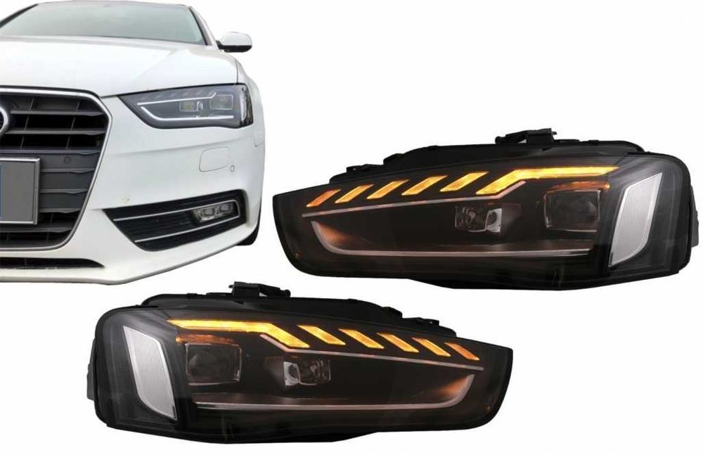 Faruri Full LED Audi A4 B8.5 Facelift(12-15)Semnal Dinamic A4 B9.5Look