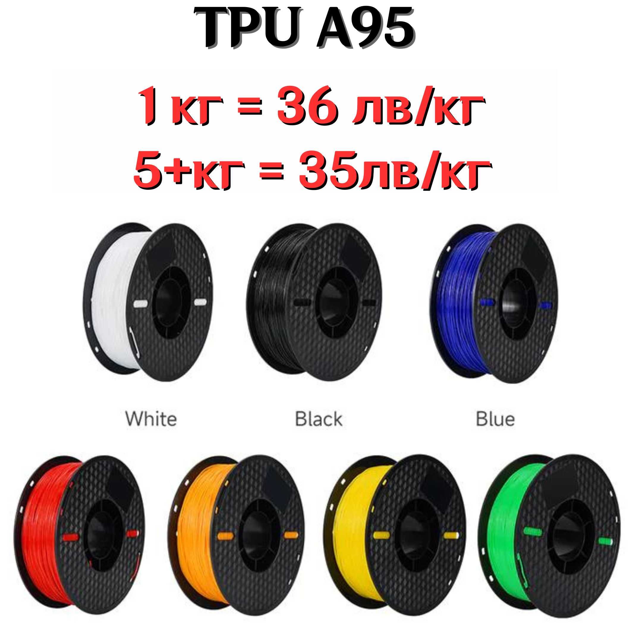 ТПУ Филамент Нишка за 3D принтер TPU Filament A95