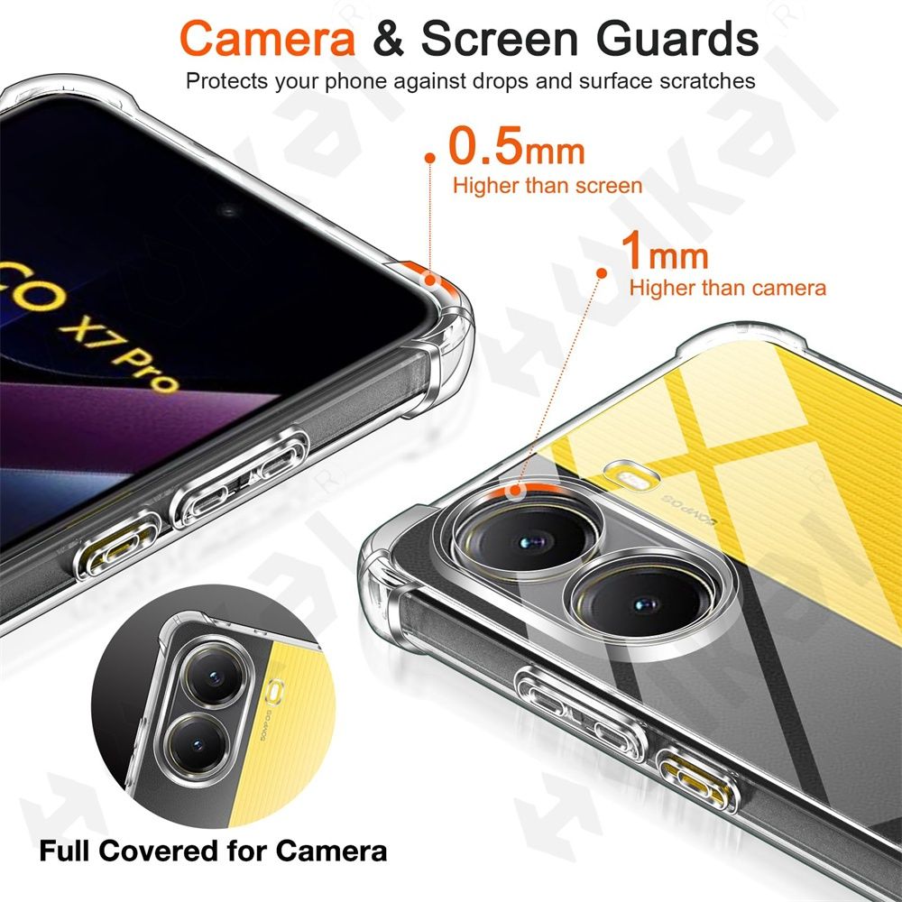 Xiaomi Poco X7 Pro X7 F7 / Удароустойчив TPU силиконов кейс гръб