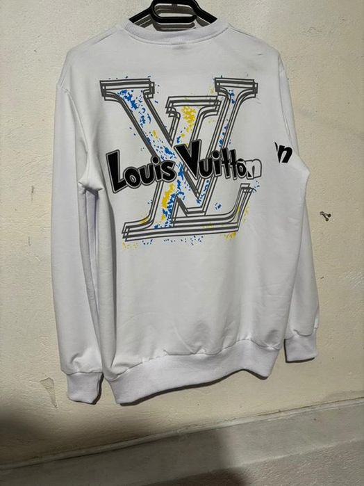 Louis vuitton бяла дълга елегантна блуза