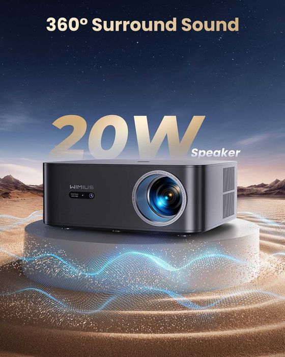 WiMiUS K13 Movie Projector for Indoor & Outdoor Use 4k