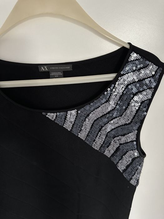 Armani Exchange Официална, секси рокля с пайети