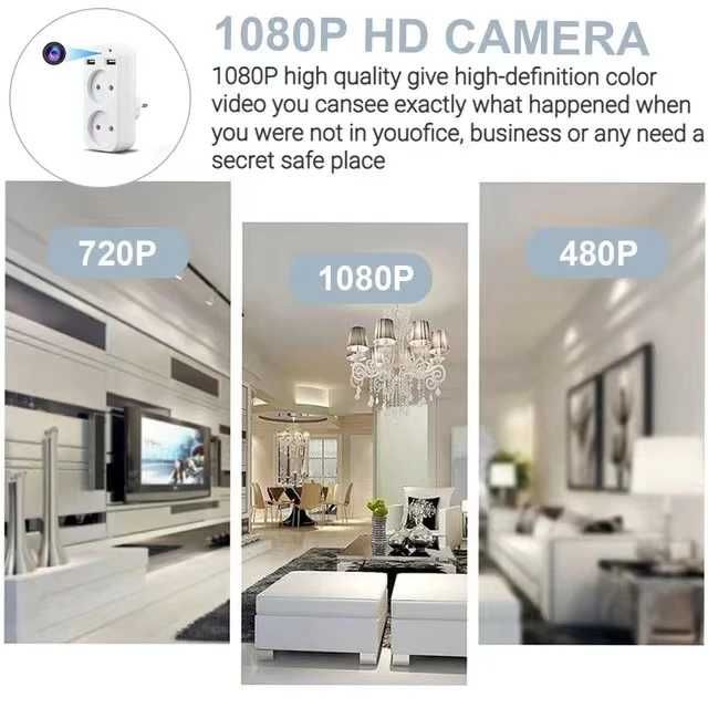Camera Spion WIFI, TSS- PEU2W Ascunsa in Priza Dubla ,5MP,Full HD