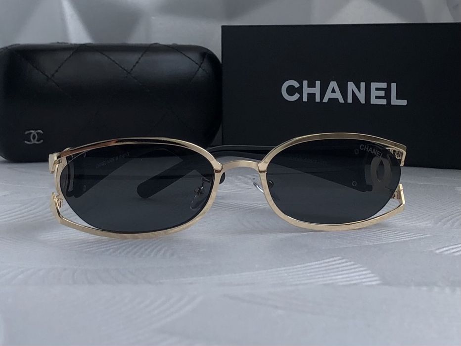 Дамски слънчеви очила кръгли овални елипса 2 цвята златни сребърни