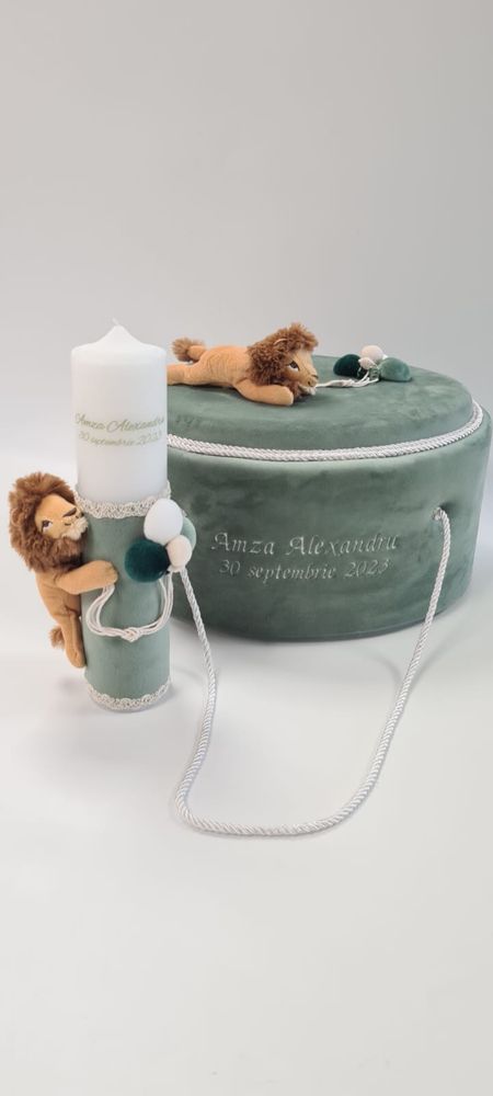 Trusou botez din catifea personalizat