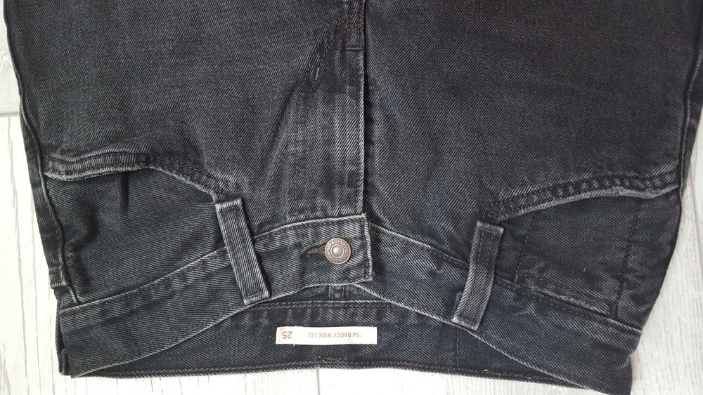 Черни дънки Levi Strauss '94 Baggy Wide Leg за момиче с р-р W25 L33