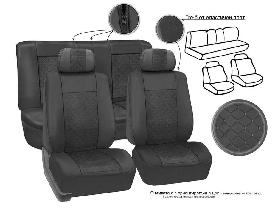 Тапицерия Премиум Капитоне Nissan Qashqai 2007-2021 Нисан Кашкай 5 цв.