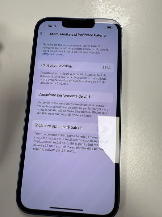 iPhone 13, 128 GB- Ecran impecabil, Black + Factura