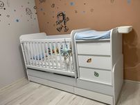 Бебешка кошара 3 в 1 с голям повивалник