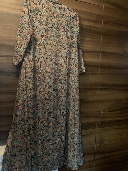 Rochie primavara-vara lunga, cu buzunare