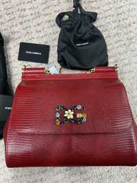 Dolce & Gabbana Sicily Leather Handbag