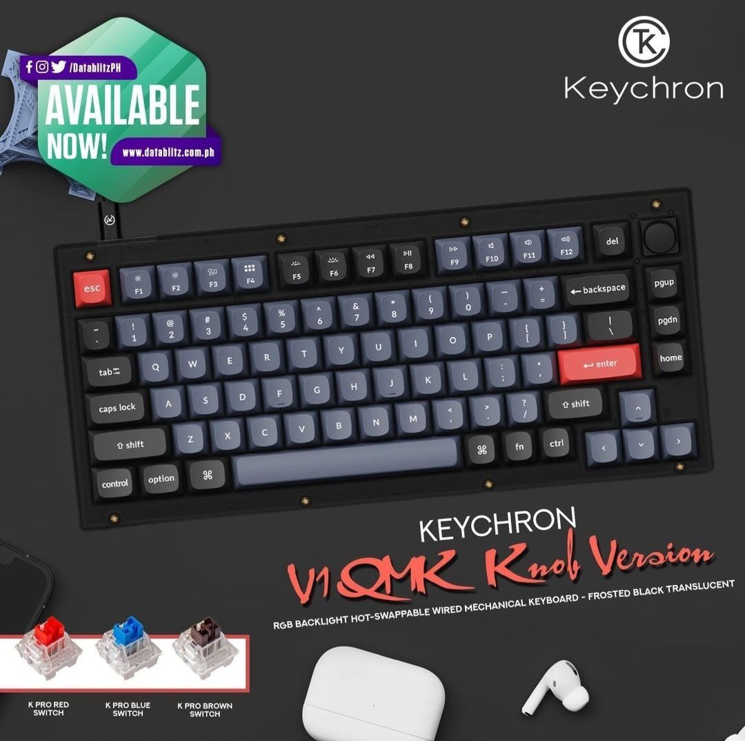 KEYCHRON V1 RGB RU/ENG Механическая Клавиатура (свитчи RED)