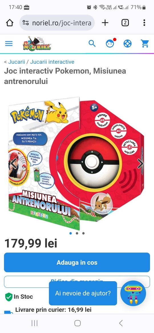 Joc interactiv Pokemon 'Misiunea Antrenorului' - lb romana