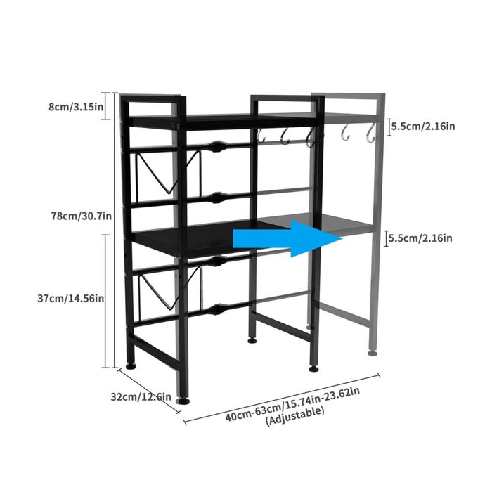 Etajera dubla suport cuptor microunde