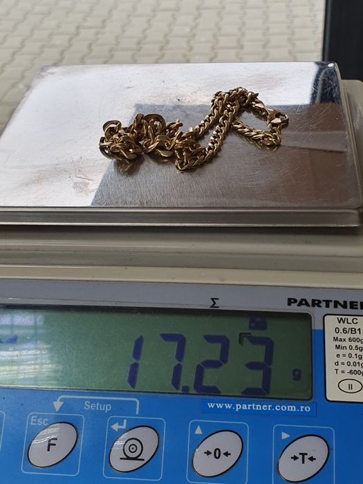 Lanț din aur de 14K model cuban gramaj 17,23 g