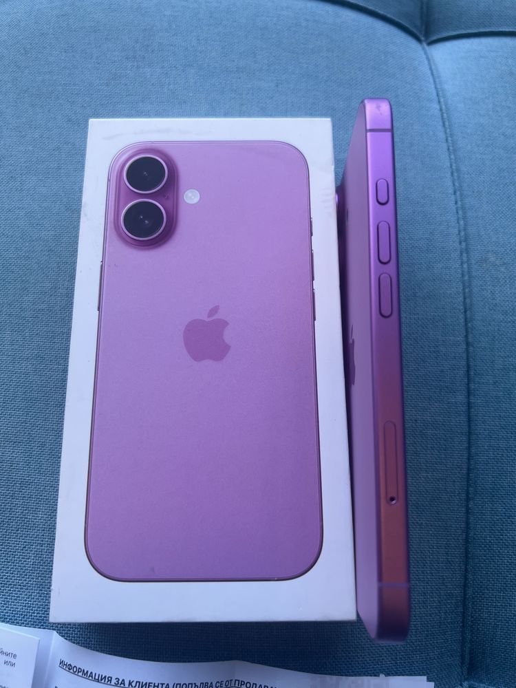 iPhone 16 128GB розов 100% реален и платетен в брой !