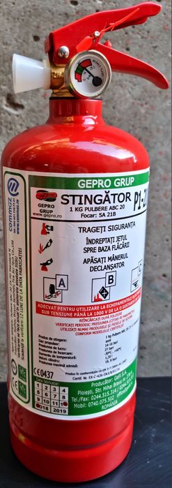 Vând stingător de incendiu P1 cu pulbere funcţional!