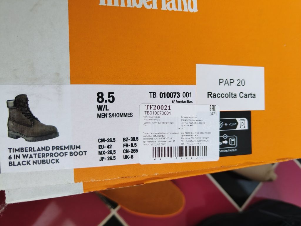 Timberland 6 inch Premium Black Nubuck