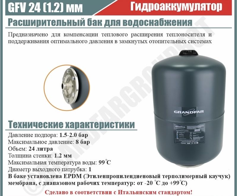 Расширительный бак Grandfar