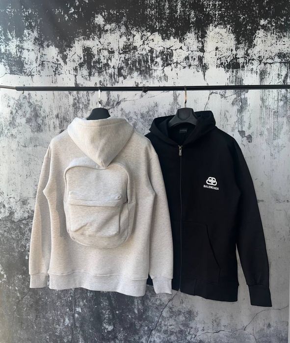 Hanorac Balenciaga cu glugă+ rucsac integrat – calitate premium